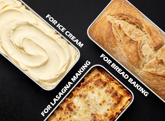 Leonyo 12x5IN Large Stainless Steel Loaf Pans for Baking Bread, 4 Pack | Non-Toxic Long Rectangular Metal Sandwich Bread Loaf Pans Tin for Homemade Meatloaf Sourdough Bread, Dishwasher Safe