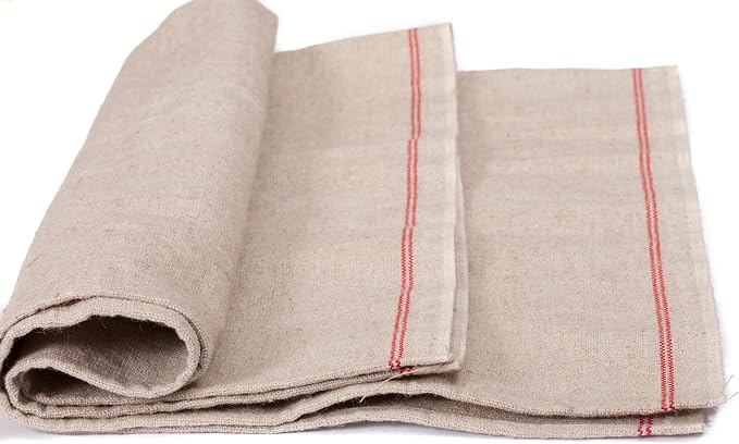 Saint Germain Bakery Premium Professional Bakers Extra Large Couche 35"x26" from France - Heavy Duty Proofing Cloth 100% Natural Flax Linen