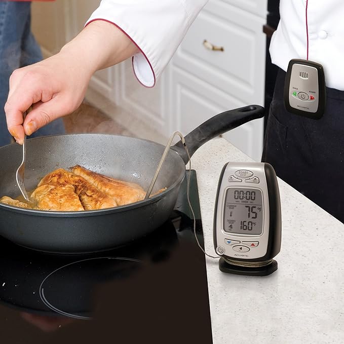 AcuRite 03168 Wireless Cooking and Barbeque Thermometer with Pager, 0.3