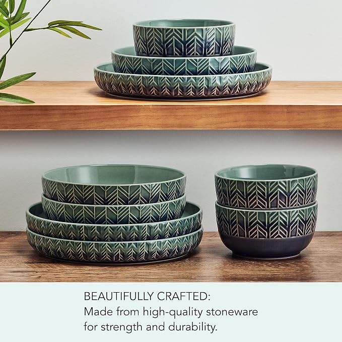 Mikasa Osborne 9 Piece Dinnerware Bowl Set, Service for 3