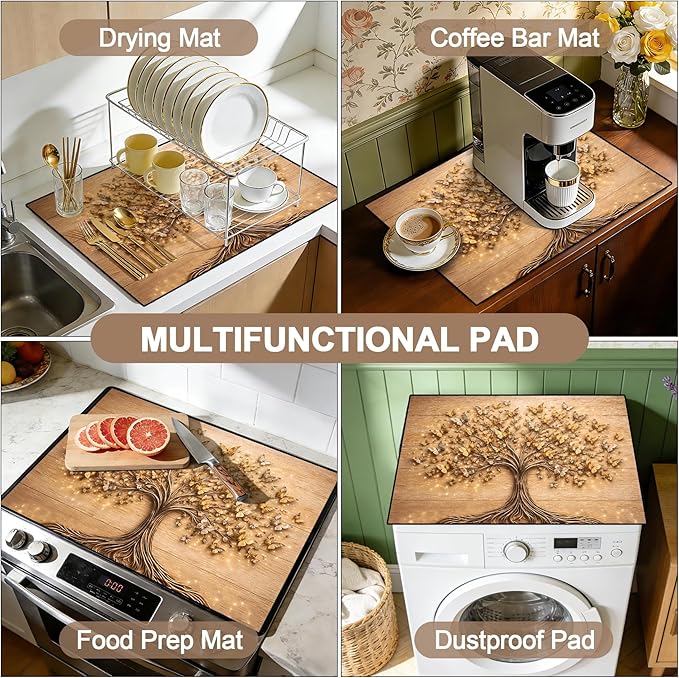 Stove Top Covers for Electric Stove: Heat Resistant Protector Glass Top Expands Counter Space, Stylish Kitchen Decor 28.5'' 20.5''