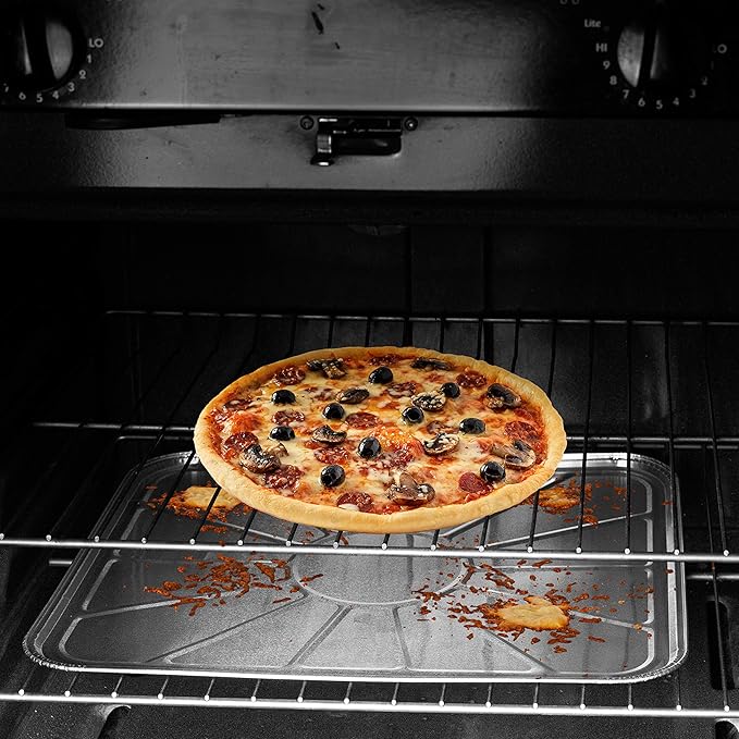 Plasticpro Disposable Foil oven liner Reusable Oven Drip Pan - Tray for Cooking and Baking Pack of 20