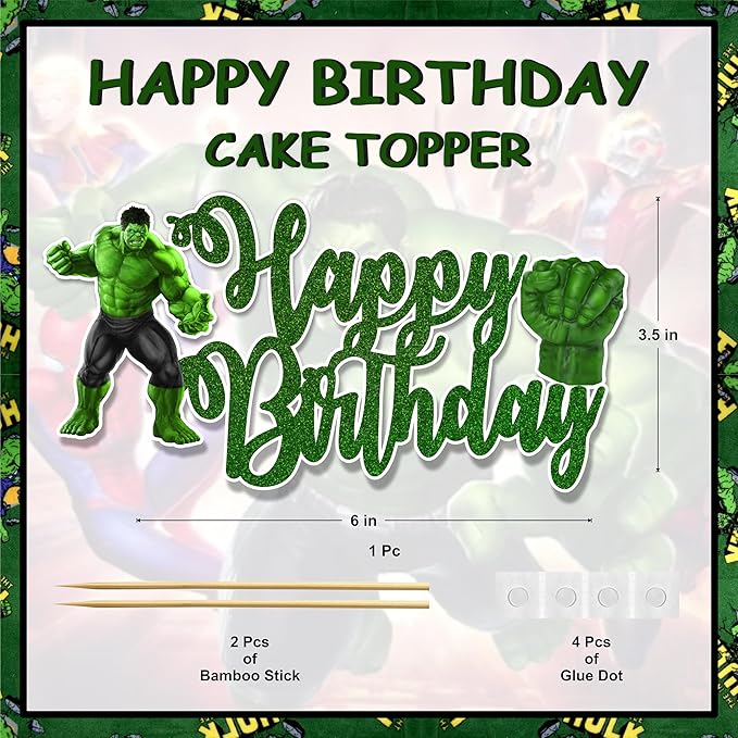 "HLK Happy Birthday Cake Topper – Vibrant, Durable & Reusable | Perfect for Parties – Add a Spark to Your Celebration! Order Today for a Memorable Event!"