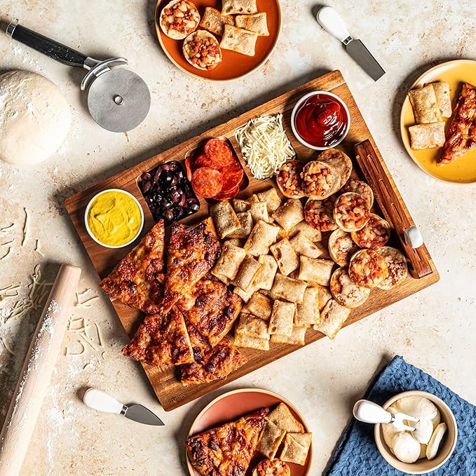 SMIRLY Charcuterie Boards Set - Large Acacia Cheese Board Set - House Warming Gifts New Home, Wedding Gift for Couple, Bridal Shower Gift, Birthday Gifts for Women