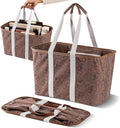 CleverMade Collapsible LUXE Tote, 30L Foldable Grocery Shopping Bag, Reusable