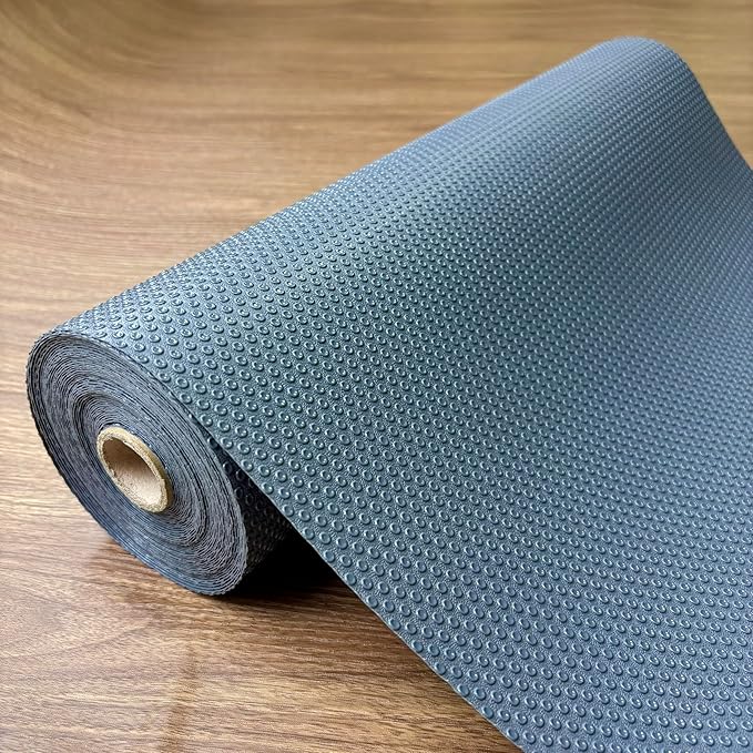 EVALAND Shelf Liners for Kitchen Cabinets Non-Adhesive 12" x 33 FT Grey Drawer Liner Non Slip, Washable Cabinet Liner, Waterproof Shelf Liners for Cabinets, Refrigerator Bathroom Pantry - Thickened