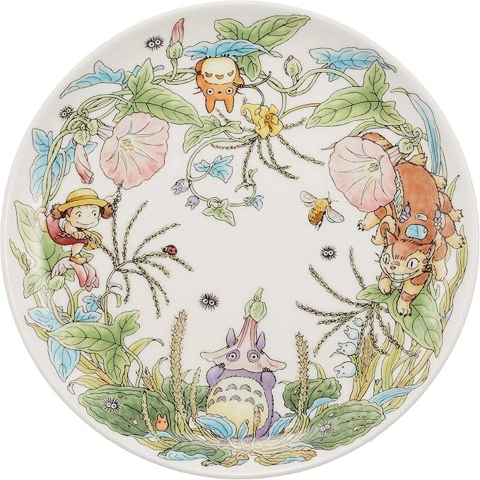 Noritake Noritake T50116A/4660-4 My Neighbor Totoro Plate 9.1 inches (23 cm), Hiruga Hiruga-Hiruga-Hiruga-Hen, Microwave Safe, 1 Piece, Bone China