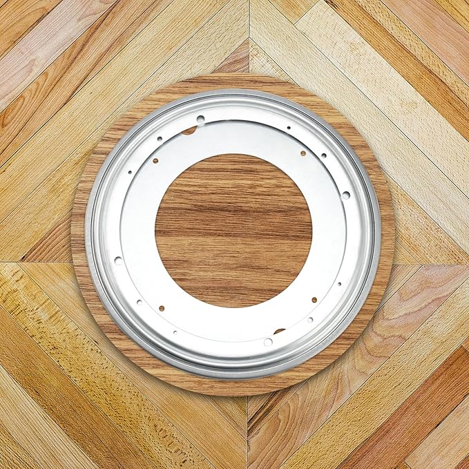 6 PCS 12 Inch Lazy Susan Hardware, 360 Degree Rotating Heavy Duty Turntable Ball Bearing Plate, Round Turntable Swivel Base for Rotating Table, Book Case, Serving Tray, 1000 Loading Capacity