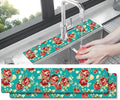 Kitchen Sink Splash Guard Faucet Mat -2 PC Super Absorbent Fast Drying Mat Sink Gadgets-Splash Guard Behind Faucet Drip Catcher for Kitchen, Bathroom,Sink Mat, Dish Drying Mat, Bathroom(23.5" X 5.5" )