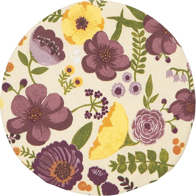 Now Designs Adeline Save It Reusable Cotton Bowl Covers 7.5 and 9.25 inch, Set of 2