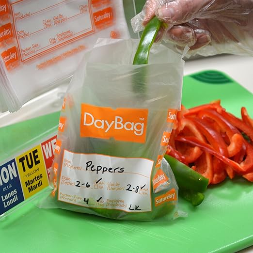 DayMark Safety Systems Day of The Week Trilingual Portion Bag, Saturday, 10" x 8.5", Orange (Pack of 2000)