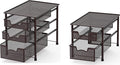 Simple Houseware Stackable 2 Tier Sliding Basket + 3 Tier Sliding Basket Bronze