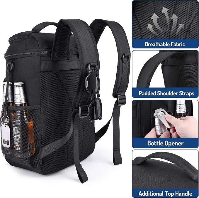 HILOMON Tactical Cooler Backpack, Insulated Leak Proof Dual Compartment Cooler Bag with MOLLE System