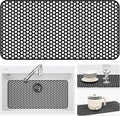 Bestjing Silicone Sink Protectors for Kitchen Sink - 28.4"x 14.3" Kitchen Protector Accessory, Non-Slip Heat Resistan Mat for Bottom of Farmhouse Stainless Steel Porcelain, Black