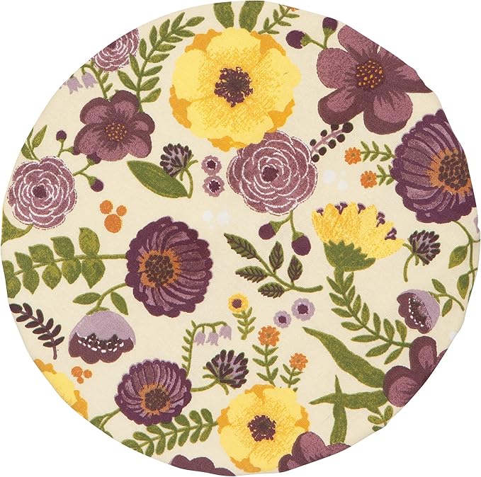 Now Designs Adeline Save It Reusable Cotton Bowl Covers 7.5 and 9.25 inch, Set of 2