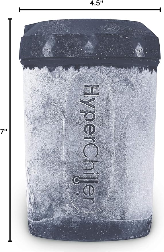 HyperChiller HC2BG# Patented Iced Coffee/Beverage Cooler, NEW, IMPROVED,STRONGER AND MORE DURABLE! Ready in One Minute, Reusable for Iced Tea, Wine, Spirits, Alcohol, Juice, 12.5 Oz, Cobalt