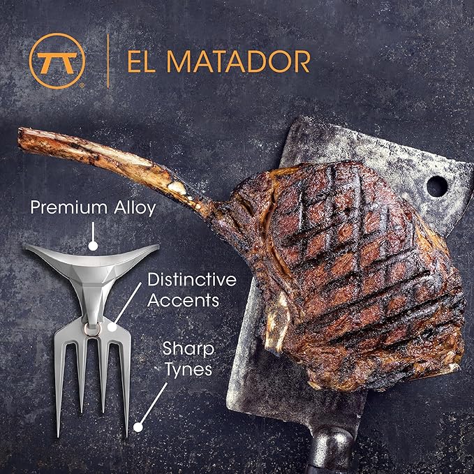 Outset El Matador Meat Fork for Slicing, Carving, and Serving