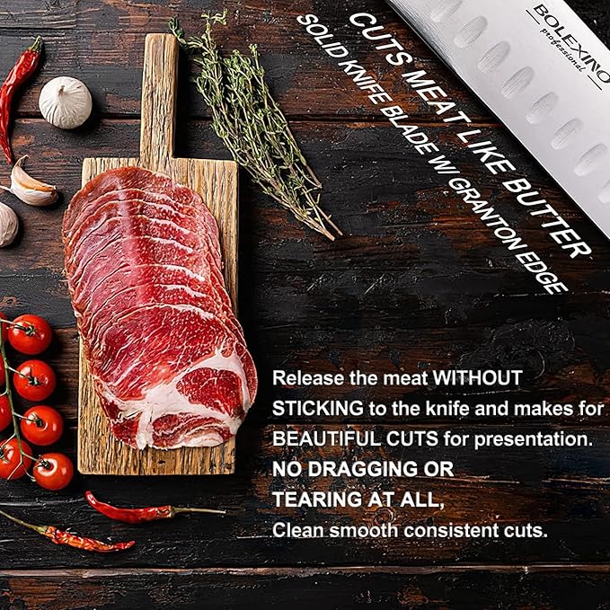 12" Carving Knife Set for Slicing, Sharp Premium Ham Slicer Knife, Great for Cut Roasts, Meats, Fruits and Vegetables