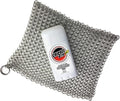 Crisbee Cast Iron Cleaner Combo - Crisbee Stik® & Chain Mail Scrubber - Maintain a Cleaner Non-Stick Skillet - Perfect for Cast Iron and Carbon Steel Cookware