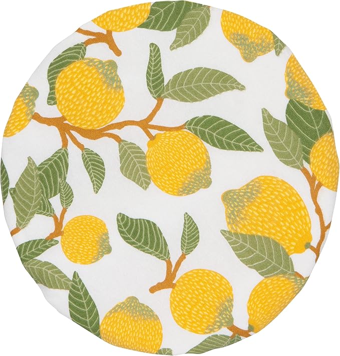 Now Designs Lemons Save It Reusable Cotton Bowl Covers 7.5 and 9.25 inch, Set of 2