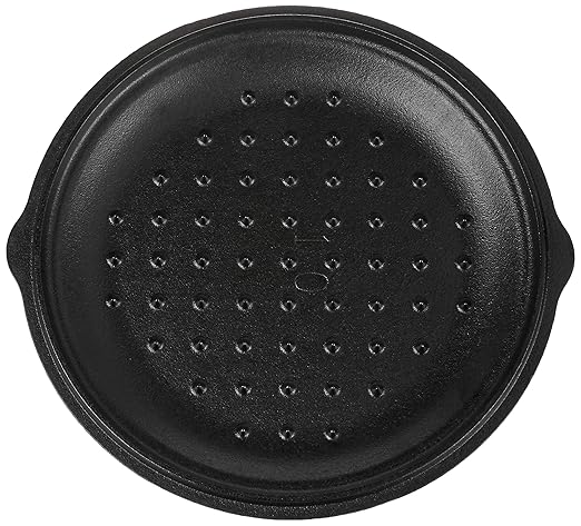 Lodge L10SC3 Cast Iron Lid, 12-inch & ASAHH41 Silicone Assist Handle Holder, Red