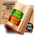 Precut Unbleached Parchment Paper Sheets 12x16 Inches, 220 Pcs by Baker's Signature – Non-Stick Half Sheet Liner – Greaseproof, Will Not Curl or Burn, Non-Toxic up to 450°F