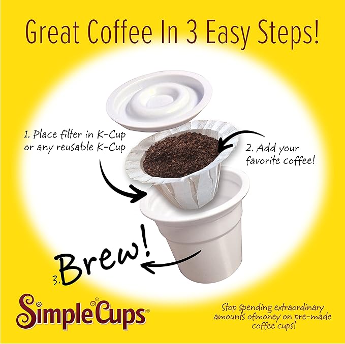 Disposable Filters for Use in Keurig® Brewers (50 pack) - Simple Cups -Use Your Own Coffee