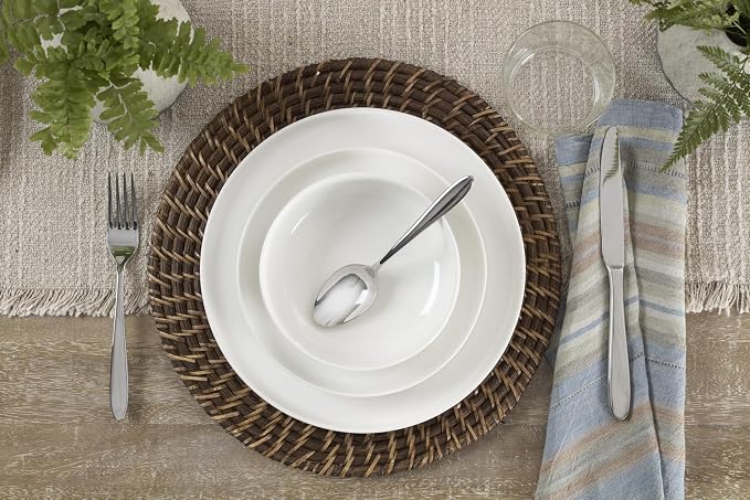 Oneida Dinnerware Set, 24 Seven White 18-Piece Dinnerware Set, Service For 6, Porcelain Material, Dishwasher And Microwave Safe, Bowls, Plates And Bowls, Dinner Dishes, Plates, Home (White, 18 Piece)