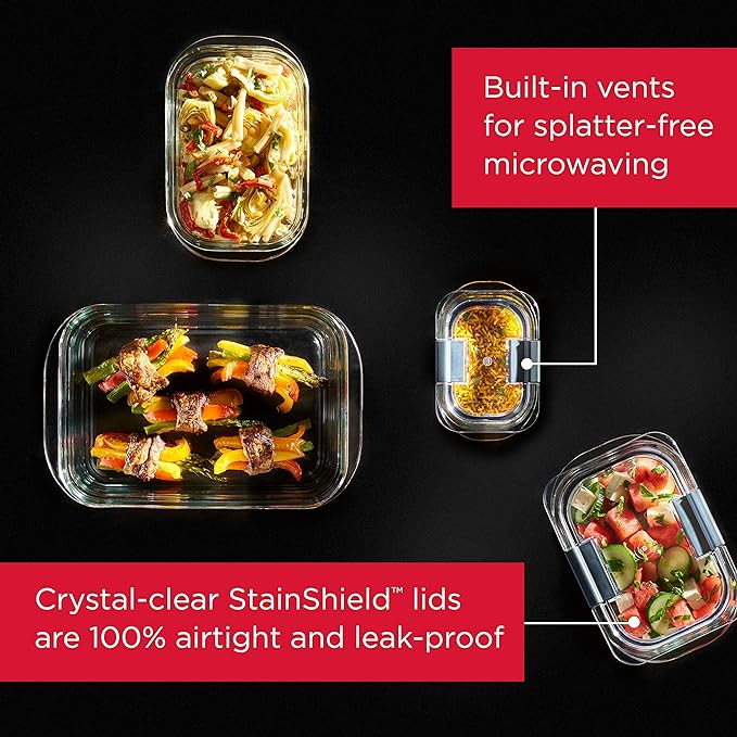 Rubbermaid Brilliance Glass and Plastic Food Storage Containers (30 Pieces)