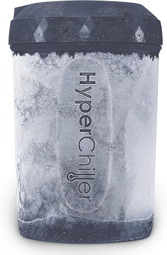 HyperChiller HC2BG Patented Iced Coffee/Beverage Cooler, NEW, IMPROVED,STRONGER AND MORE DURABLE! Ready in One Minute, Reusable for Iced Tea, Wine, Spirits, Alcohol, Juice, 12.5 Oz, Slate Blue