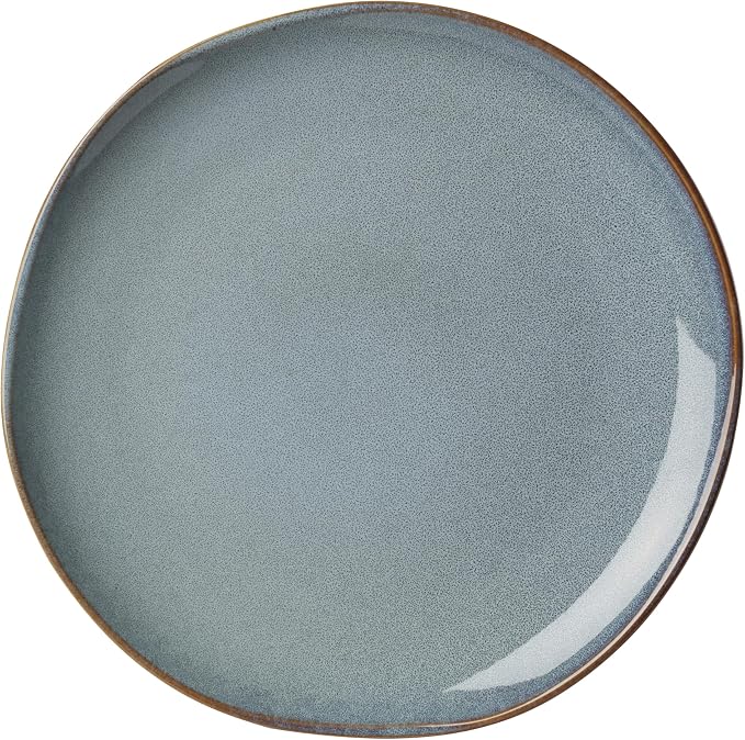 Oneida Dinnerware Set, Organic Shades Blue 18-Piece Dinnerware Set, Service For 6, Stoneware Material, Dishwasher And Microwave Safe, Bowls, Plates And Bowls, Dinner Dishes, Plates (Blue, 18 Piece)