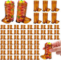 Aodaer 144 Pieces 1 OZ Brown Cowboy Boot Shot Glass Mini Plastic Boot Shot Cups Western Cowboy Glasses Reusable Beer Mugs for Cowgirl Party Decorations Birthday Bachelorette Party Favors
