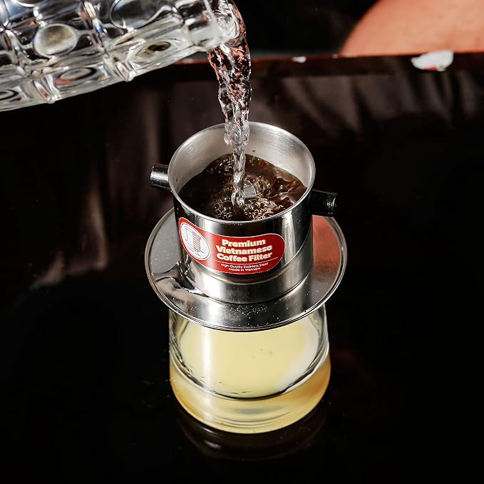 Set of 3 Vietnamese Traditional Coffee Phin Filter, Hot or iced. 6 Ounce