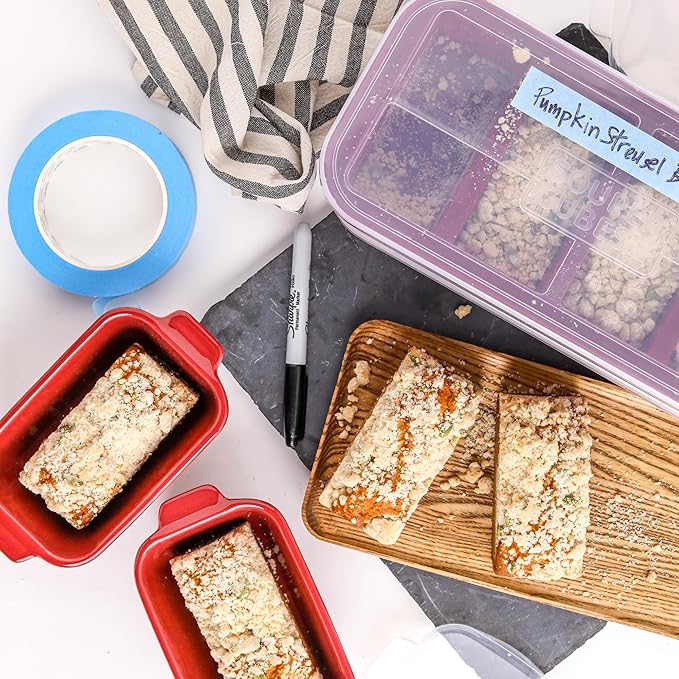 Souper Cubes Ceramic Baking Dishes 2.0-5" x 3" Small Casserole Dishes for Oven with Silicone Lids, Oven, Microwave and Air Fryer Safe,USA Made, Set of 4 - Cranberry