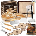 Sourdough Starter Kit with 10" Round & 11" Oval Banneton Proofing Basket and 34oz Starter Jar - Beginner-Friendly Sourdough Bread Baking Supplies and Baking Gifts for Women, Men, and Bread Bakers