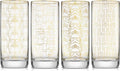 JoyJolt Star Wars Glassware. 'Deco' Highball Glasses Set of 4, 13.5oz Star Wars Glasses. Highball Glass Tumbler with Darth Vader in a Retro Crystal Glass Cup. Tall Drinking Water Glasses For Kitchen