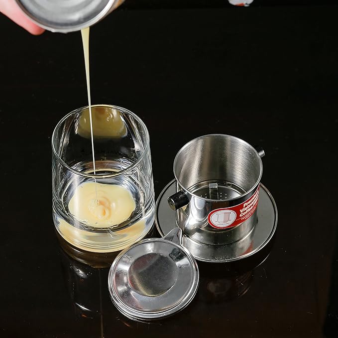 2 x Stainless Steel Vietnamese Coffee Filter Press 8 oz. Works well w/French Grind Coffee. Gravity Insert