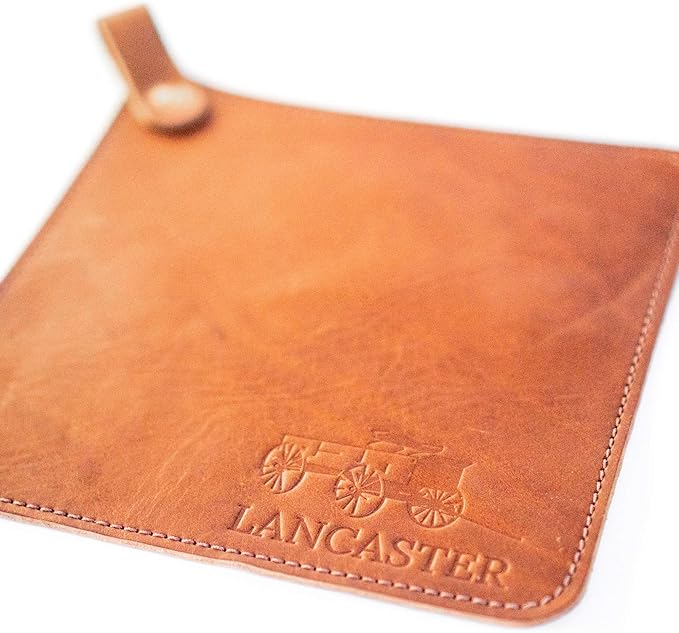 Leather Pot Holder - Double Layered, Handmade Hot Pot Holders - Best Kitchen Hot Pads/Potholders - Made in The USA