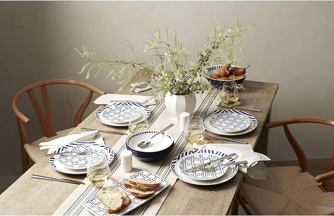 Oneida Harbour Piece Dinnerware Set, 12 Count, White, Back To College, Dorm Essentials