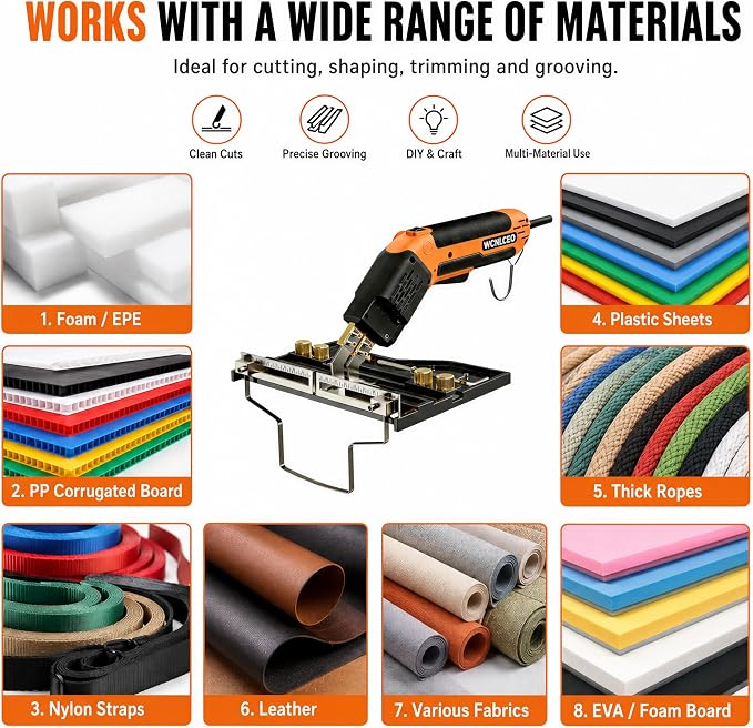 【New Model】 Foam Cutter Electric Hot Knife, Foam Cutting Tool Kit,Air Cooled 200W Styrofoam Cutting Tool Kit for Cutting Foam Board Insulation, EPP, EPS, XPS, EVA