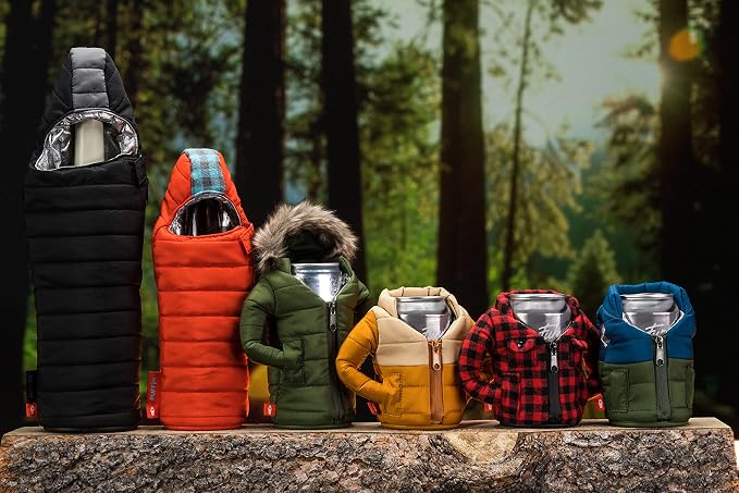 Puffin - The Puffy Beverage Jacket, Insulated Can Cooler (Honey Brown/Taco Tan)