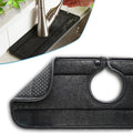 The Original Ternal Sinkmat Drip Catcher & Splash Guard, Faucet Mat for Sinks – Absorbent Microfiber, Machine Washable Counter Protector & Drying Mat for Kitchen, Bathroom or RV [Black, 15in, 1 Pack]