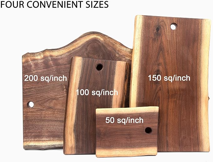 Live Edge Black Walnut Cutting Board, American Amish Handmade, Each Cutting Board is Unique, X Large Cutting Board 10" x 15"…