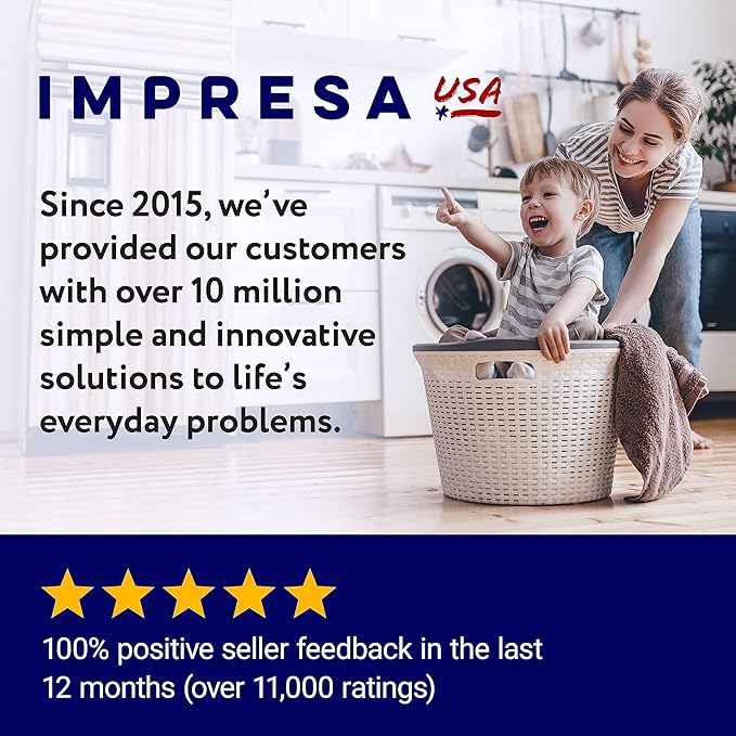 Impresa Extra-Long Adhesive Magnets for Kitchen Appliances - 10-Inch Magnetic Strips - Heat-Resistant Ferrite Magnets for Fireplace Draft Blockers, Brick Surfaces & Floating Spice Racks