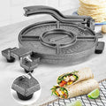 ARC Tortilla Press 10.4" Include 100 Pcs Parchment Paper, Cast Iron Tortilla Maker, Black Gray