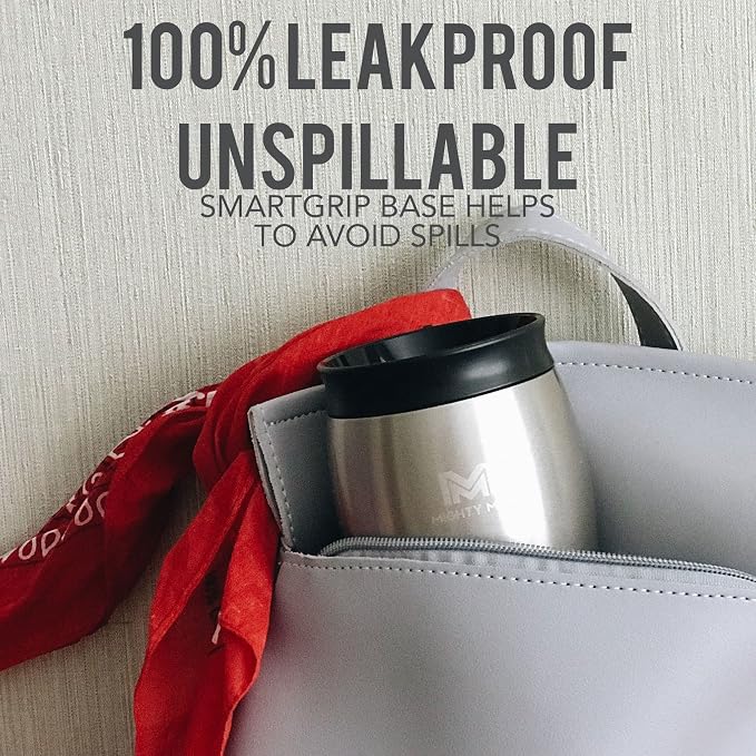 Mighty Mug | The Untippable Mug | Grips When Hit, Lifts for Sips | Insulated Stainless Steel Tumbler | Cupholder Friendly | Gifts for Women Men All | Leakproof | 6 Hour Hot / 24 Cold | 16oz | Rosebud