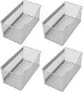 YBM Home Magnetic Basket Storage Organizer with 16 Strong Magnets for Metal Desk, Fridge, Whiteboard, and Wall Locker Accessories, Large (4-Pack)