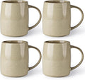 GBhome Large Coffee Mugs Set of 4, 18oz Handmade Ceramic Coffee Mugs Set with Gradient color for Latte/Tea/Beer/Hot Cocoa, Dishwasher & Microwave Safe, Cappuccino