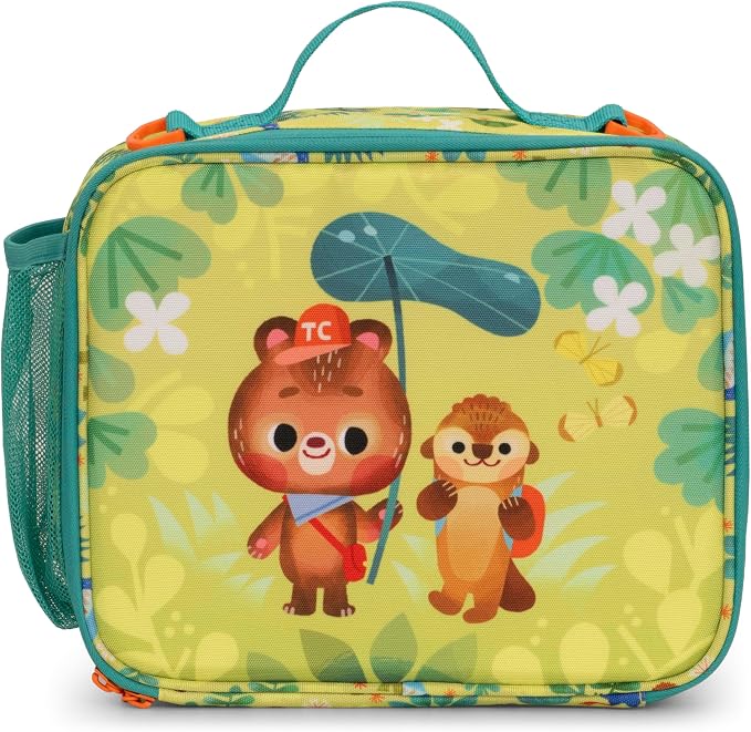 Traveler's Choice Kids JoJo the Bear's School Adventure, Jungle, Lunch Bag (8.5 x 10 x 4)