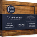 Midnight Board- Acacia Wood Cutting Board, Grooved Edge Design